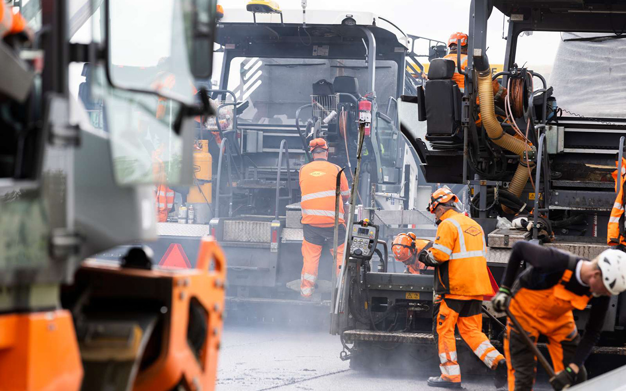 Rute 24 ved Gram bliver bedre at køre på med ny asfalt - Foto: Vejdirektoratet