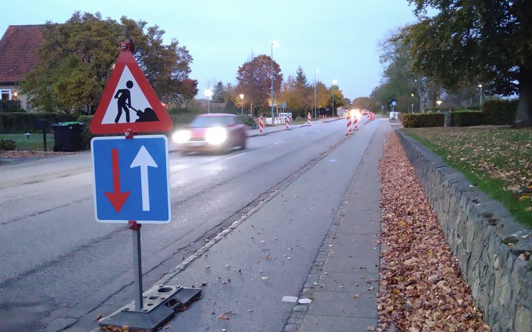 Østergade i Vojens, spærres pga vejarbejde - Foto: René Holm