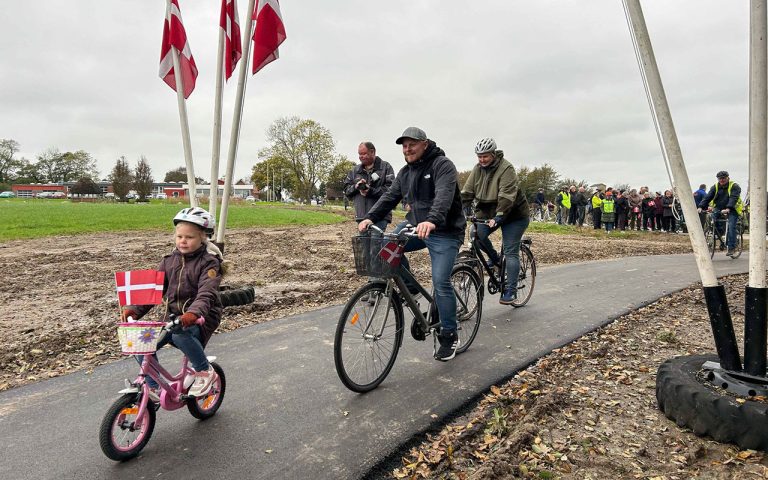 Cykelsti indvielse i Nustrup - Pressefoto: Haderslev Kommune