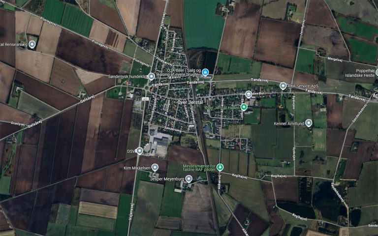 Over Jerstal - Screendump: Google maps