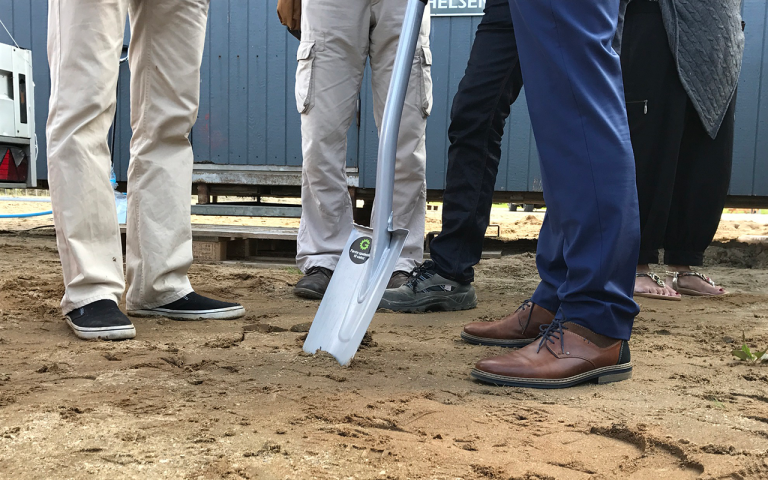 Første spadestik - Pressefoto: Haderslev Kommune