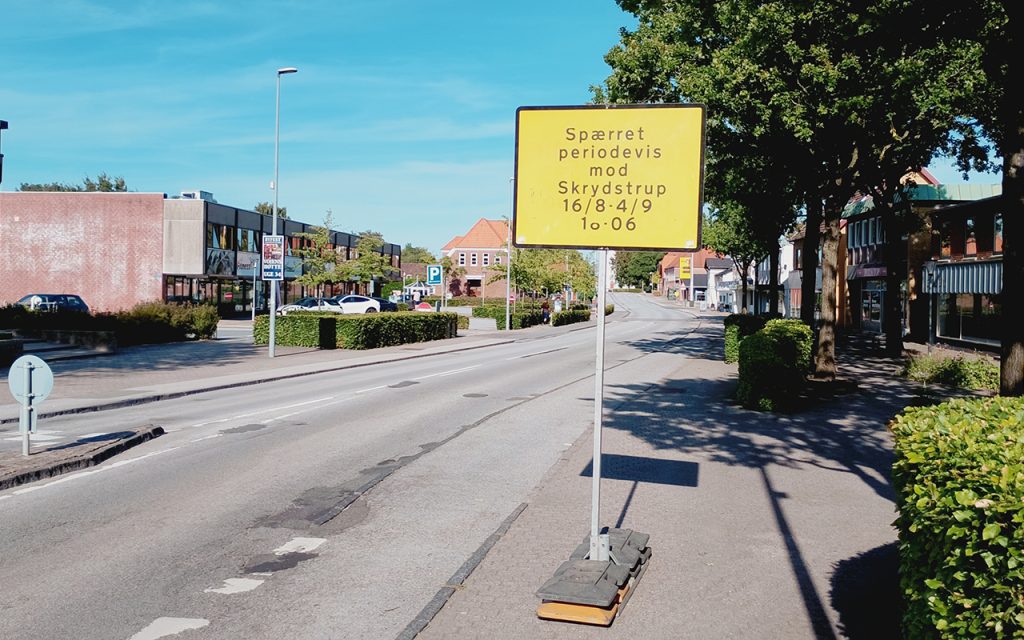 Asfaltarbejde ved Hammelev og Vojens